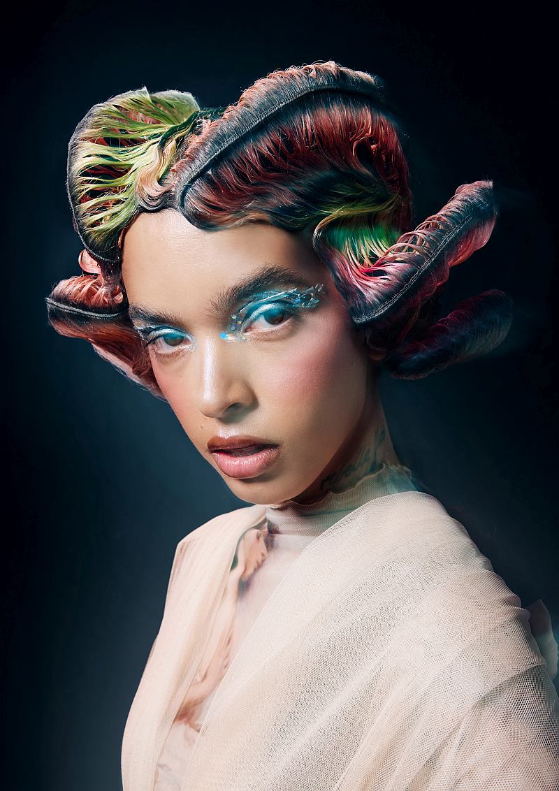 Avant Garde Creative Colour Slick Hair Pieces - Kelly Manu - Aetheria Collection